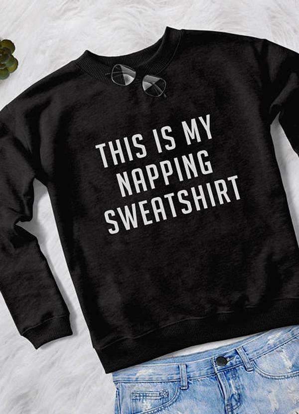 THIS IS MY NAPPING WOMEN SWEAT SHIRT - Dope Women's Clothing
