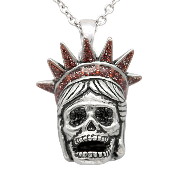 Liberty Skull Necklace - Dope Women's Clothing