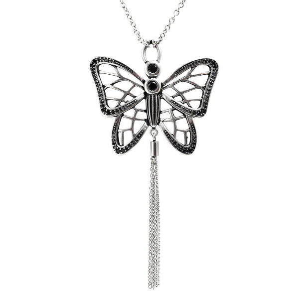 Butterfly Necklace Gossamer Wings with Cubic Zirconia - Dope Women's Clothing