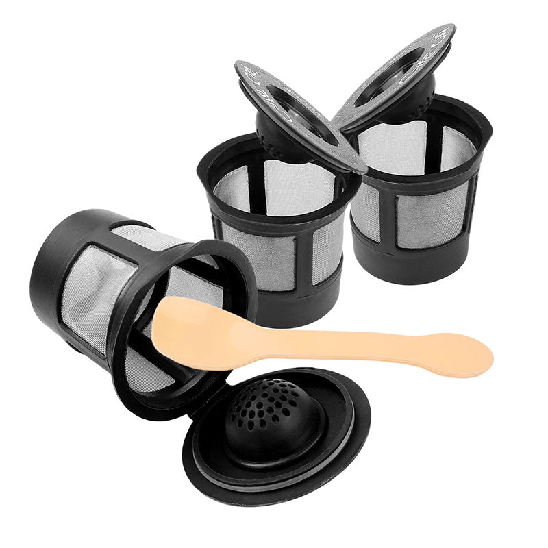 3pcs Reusable Coffee Filter Pod with Spoon - Dope Women's Clothing 