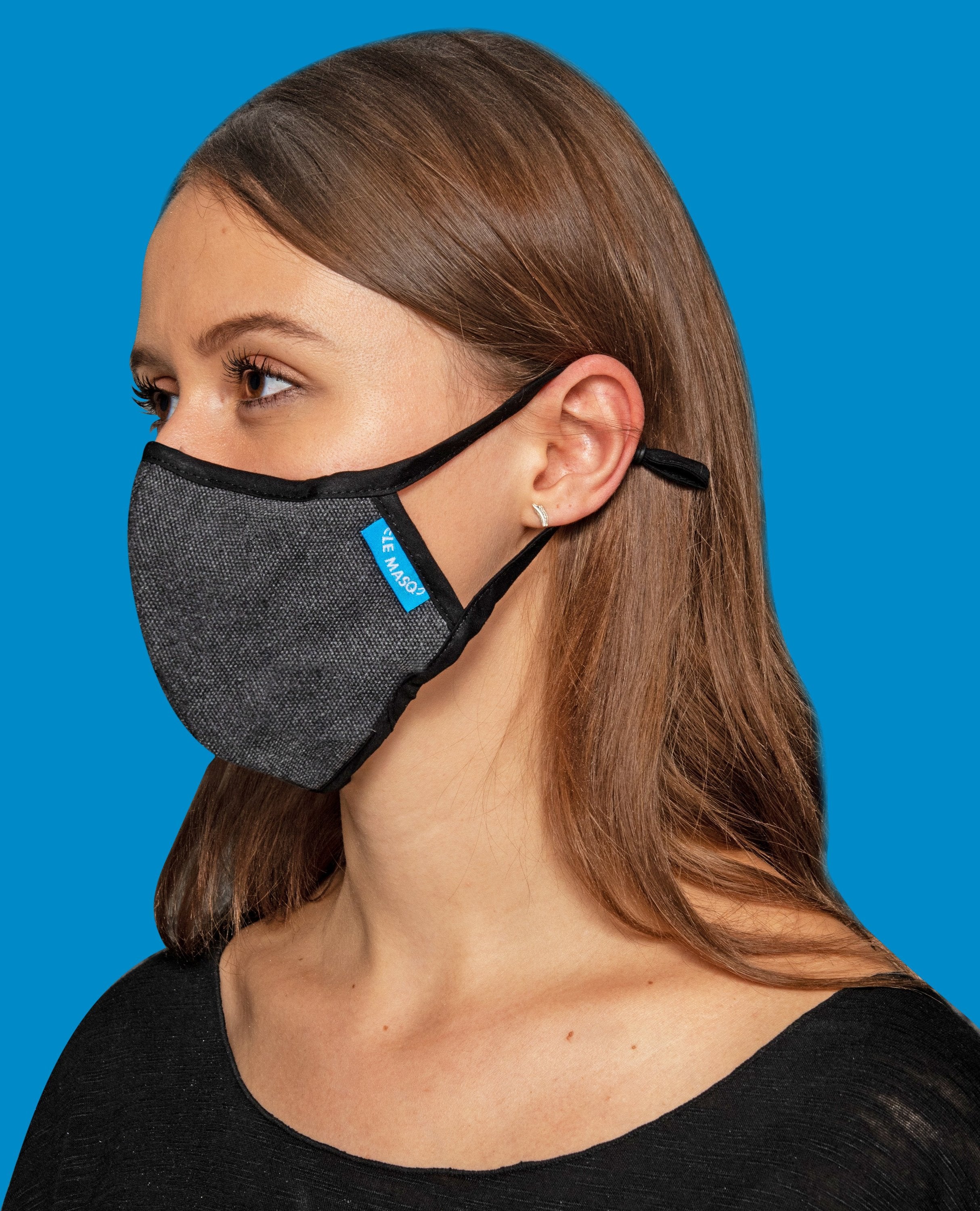 Dark Blue Canvas Mask - Dope Women's Clothing 