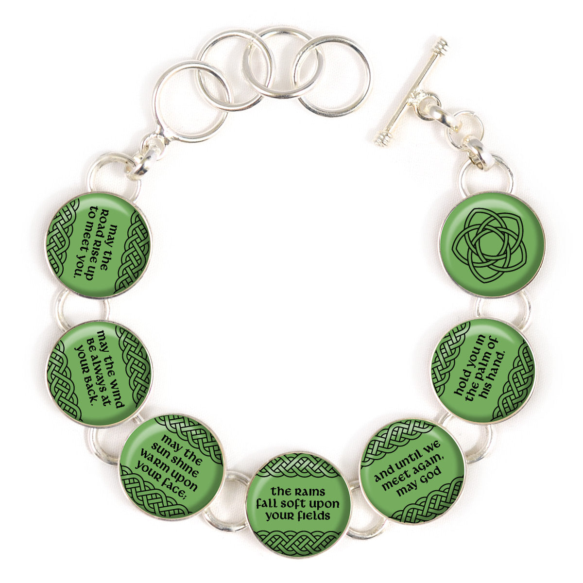Irish Blessing Charm Bracelet – Stainless Steel or Silver-Plated - Dope Women's Clothing 