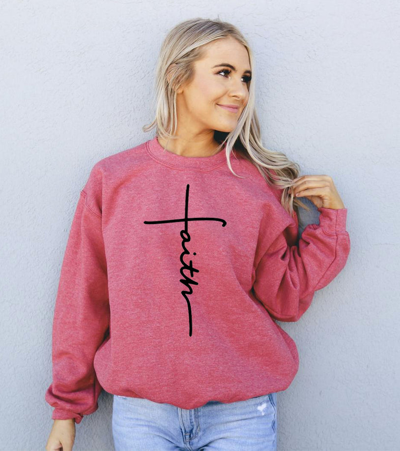 Faith Sweatshirt - Dope Women's Clothing 