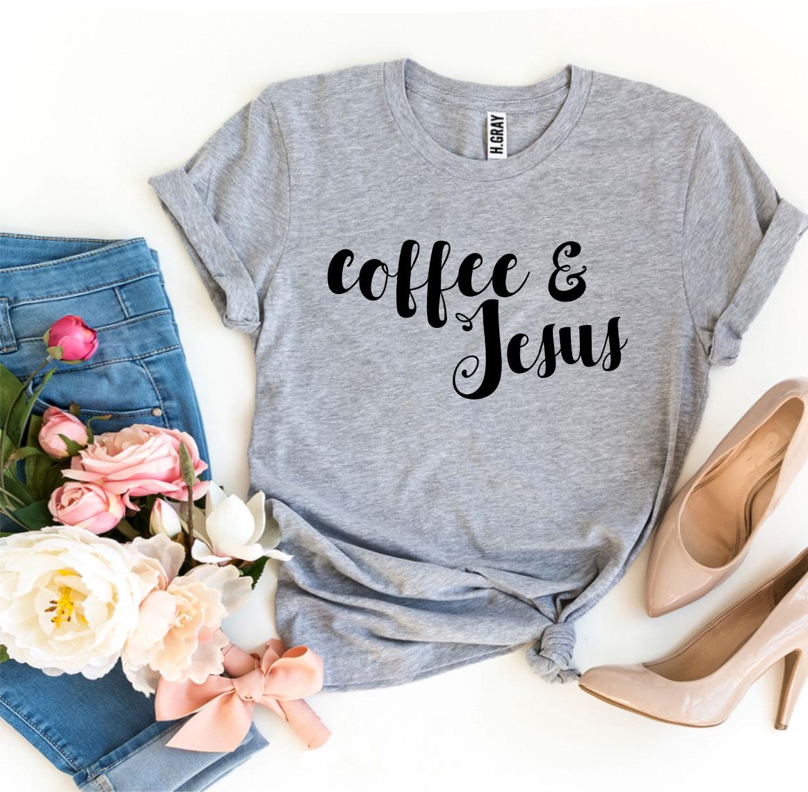 Coffee And Jesus T-shirt - Dope Women's Clothing 