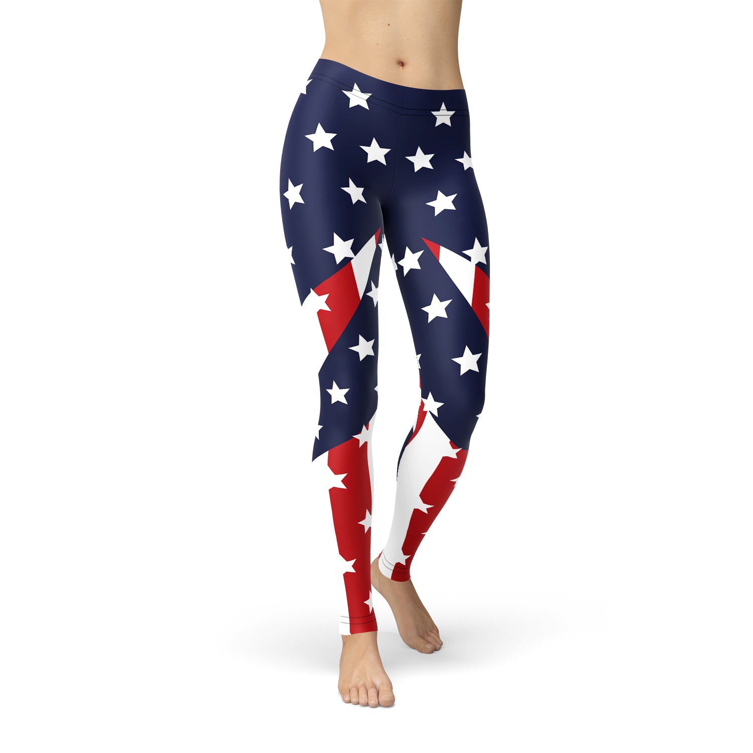 Womens American Flag Leggings - Dope Women's Clothing 