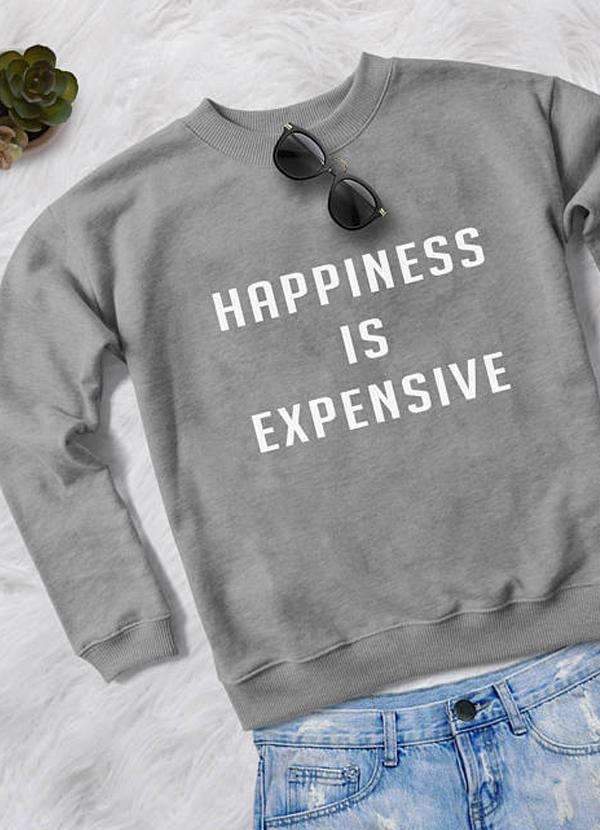 HAPPINESS WOMEN SWEAT SHIRT - Dope Women's Clothing 