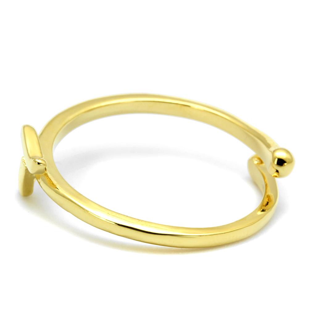 LO4018 - Flash Gold Brass Ring with No Stone - Dope Women's Clothing 