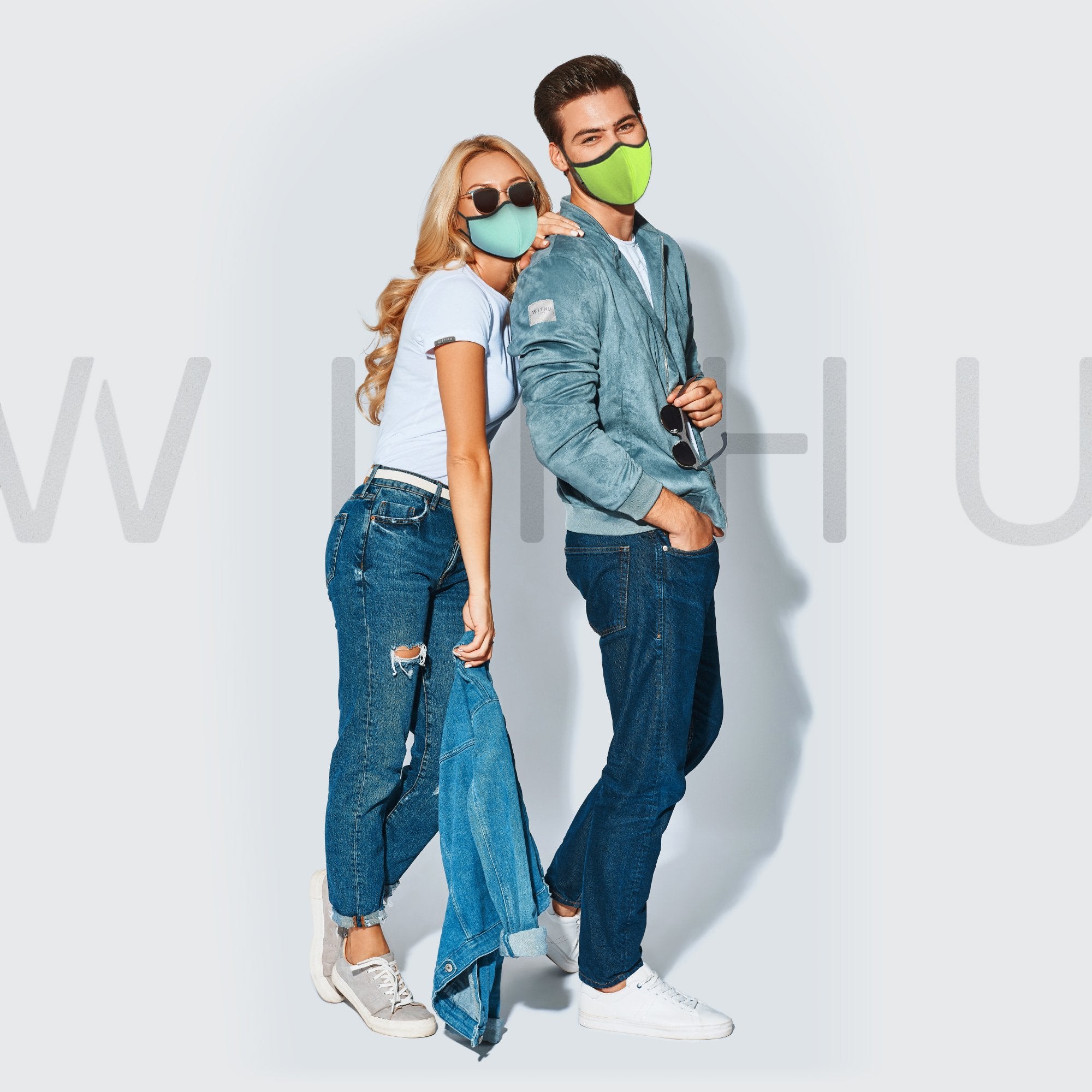 WITH U Washable Reusable Face Masks - 3-Layer with Adjustable Ear - Dope Women's Clothing 