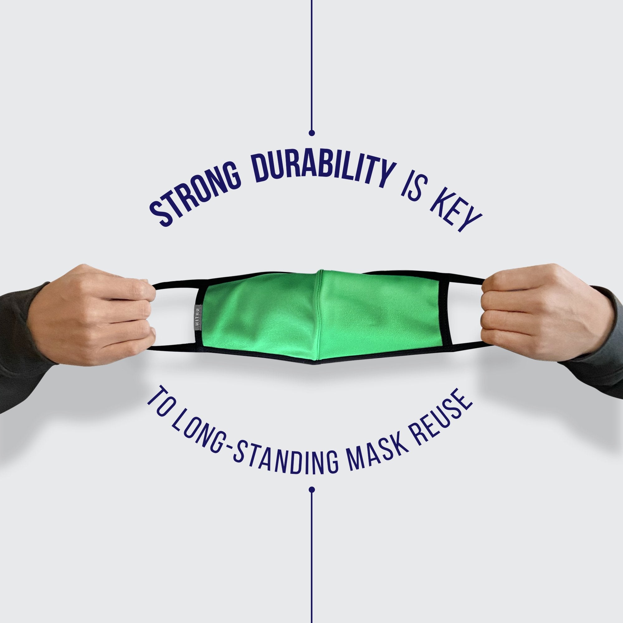 WITH U Washable Reusable Face Masks - 3-Layer with Adjustable Ear - Dope Women's Clothing 