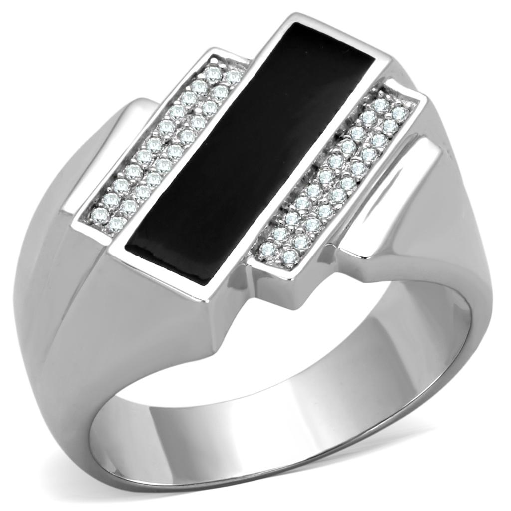 TS218 Rhodium 925 Sterling Silver Ring with AAA - Dope Women's Clothing 