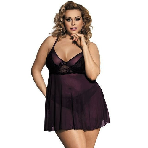 Sexy Lingerie Lace Night Gown - Dope Women's Clothing 