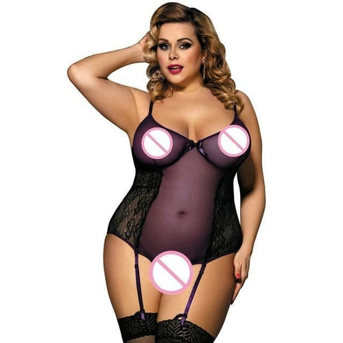 Sexy Lingerie Lace Night Gown - Dope Women's Clothing 